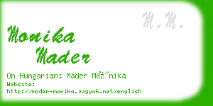 monika mader business card